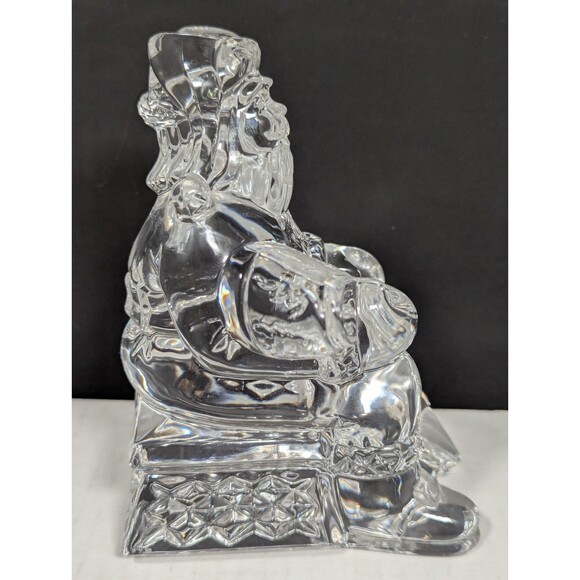 2005 Waterford Crystal  2005 Waterford Crystal \'Santa Claus With List\' Sculpture - Christmas 6\